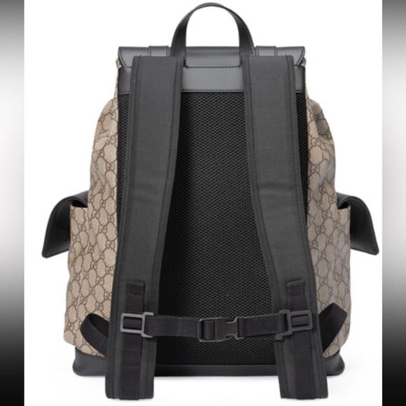 Men’s Gucci GG Supreme extra large backpack double buckle canvas new with tags - Picture 3 of 15